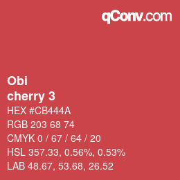 颜色代码: Obi - cherry 3 | qconv.com