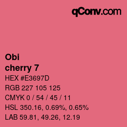 Código de color: Obi - cherry 7 | qconv.com