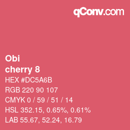 カラーコード: Obi - cherry 8 | qconv.com