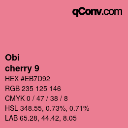 Código de color: Obi - cherry 9 | qconv.com