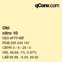 Color code: Obi - citro 10 | qconv.com