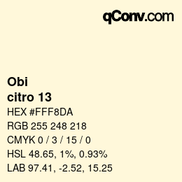 颜色代码: Obi - citro 13 | qconv.com