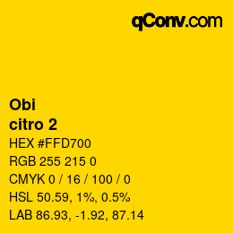 Código de color: Obi - citro 2 | qconv.com