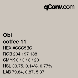 Farbcode: Obi - coffee 11 | qconv.com