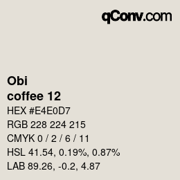 Color code: Obi - coffee 12 | qconv.com