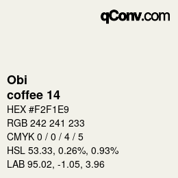 Farbcode: Obi - coffee 14 | qconv.com