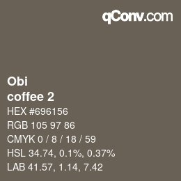 カラーコード: Obi - coffee 2 | qconv.com