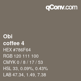 Code couleur: Obi - coffee 4 | qconv.com