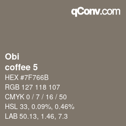 Farbcode: Obi - coffee 5 | qconv.com