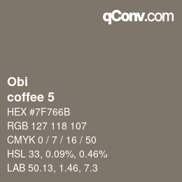 Color code: Obi - coffee 5 | qconv.com