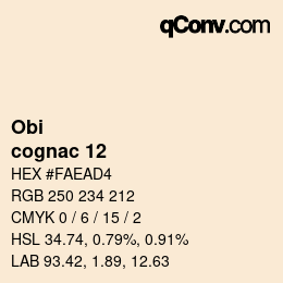 Color code: Obi - cognac 12 | qconv.com