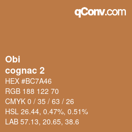 Color code: Obi - cognac 2 | qconv.com