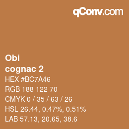 カラーコード: Obi - cognac 2 | qconv.com