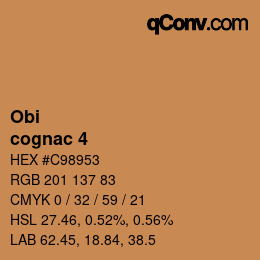 颜色代码: Obi - cognac 4 | qconv.com