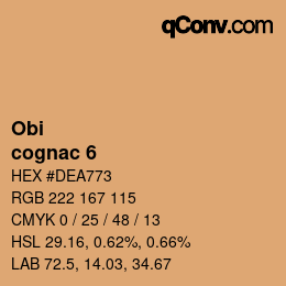 Color code: Obi - cognac 6 | qconv.com