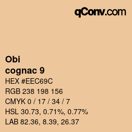 Código de color: Obi - cognac 9 | qconv.com