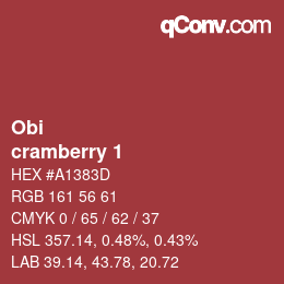 カラーコード: Obi - cramberry 1 | qconv.com