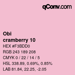 Código de color: Obi - cramberry 10 | qconv.com