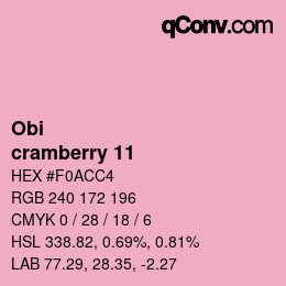 Farbcode: Obi - cramberry 11 | qconv.com