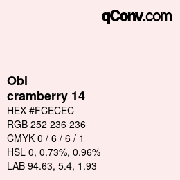 カラーコード: Obi - cramberry 14 | qconv.com