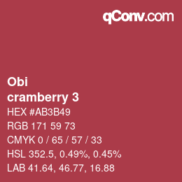 カラーコード: Obi - cramberry 3 | qconv.com