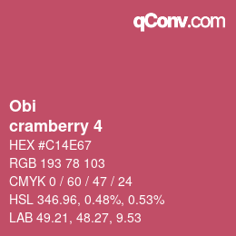 Farbcode: Obi - cramberry 4 | qconv.com