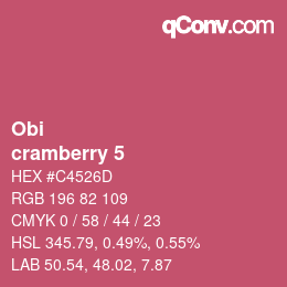 Código de color: Obi - cramberry 5 | qconv.com