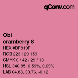 カラーコード: Obi - cramberry 8 | qconv.com