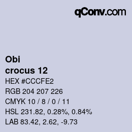 Color code: Obi - crocus 12 | qconv.com