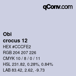 カラーコード: Obi - crocus 12 | qconv.com