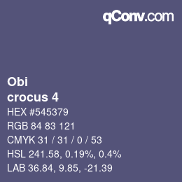 Color code: Obi - crocus 4 | qconv.com