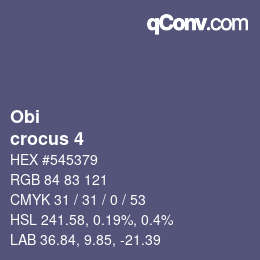カラーコード: Obi - crocus 4 | qconv.com