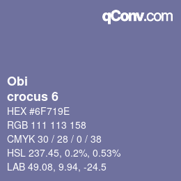 Color code: Obi - crocus 6 | qconv.com