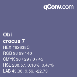 Color code: Obi - crocus 7 | qconv.com