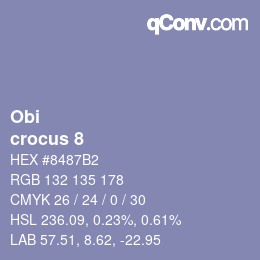 カラーコード: Obi - crocus 8 | qconv.com