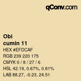 Color code: Obi - cumin 11 | qconv.com
