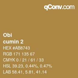 Color code: Obi - cumin 2 | qconv.com