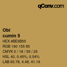 Color code: Obi - cumin 5 | qconv.com