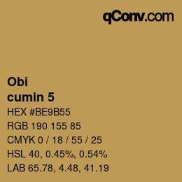 カラーコード: Obi - cumin 5 | qconv.com