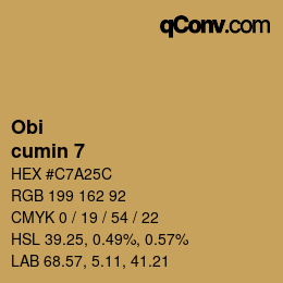 Color code: Obi - cumin 7 | qconv.com