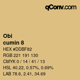 Color code: Obi - cumin 8 | qconv.com