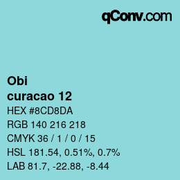 Código de color: Obi - curacao 12 | qconv.com