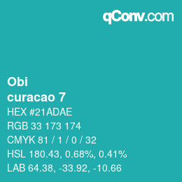 Code couleur: Obi - curacao 7 | qconv.com