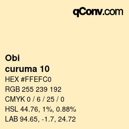 颜色代码: Obi - curuma 10 | qconv.com