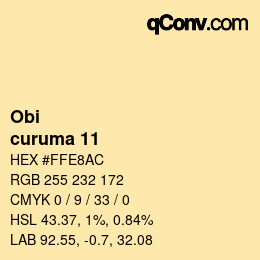 颜色代码: Obi - curuma 11 | qconv.com
