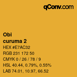 Color code: Obi - curuma 2 | qconv.com