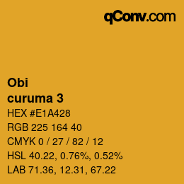 颜色代码: Obi - curuma 3 | qconv.com