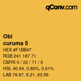 Color code: Obi - curuma 5 | qconv.com
