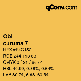 Code couleur: Obi - curuma 7 | qconv.com