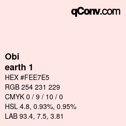 颜色代码: Obi - earth 1 | qconv.com